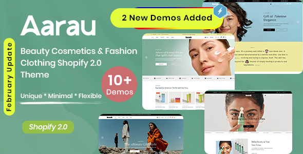 4. Aarau - Beauty Cosmetics & Fashion Clothing Shopify 2.0 Theme